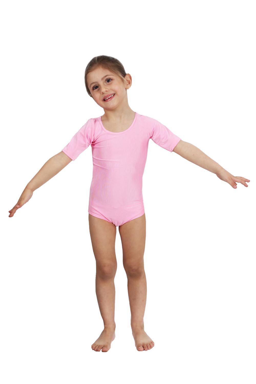 BODY DANZA LYCRA MEZZA MANICA ROSA BABY